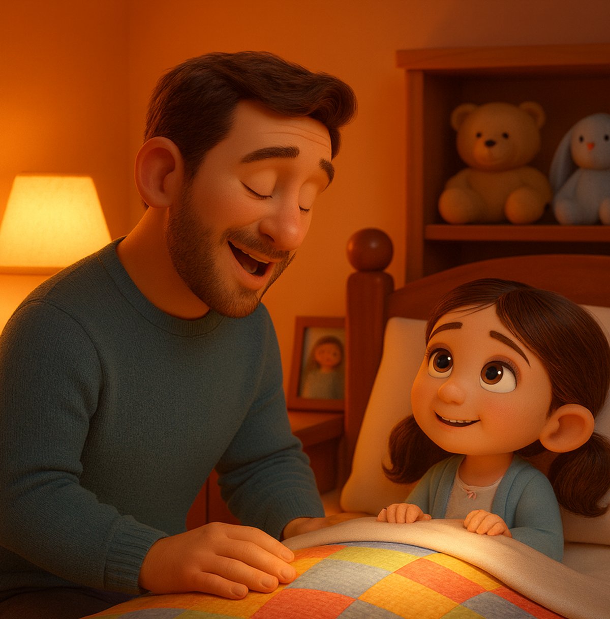 Interior illustration from Daddy Hugs Forever