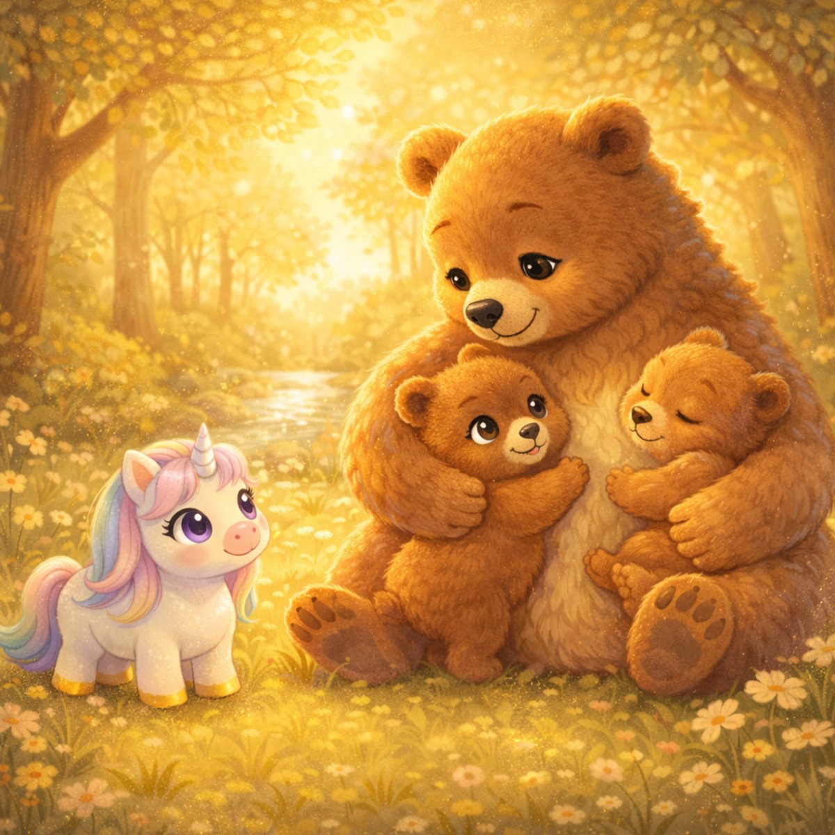 Interior illustration from Twinkle the Unicorn Asks: What Makes a Family?